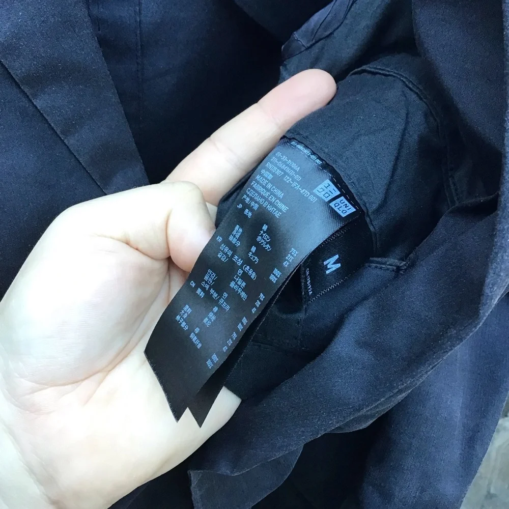 Uniqlo +J Jil Sander Blazer Mens Medium Black Lightweight Tailored Jacket - Picture 5 of 7